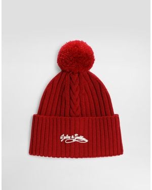 Dolce & Gabbana Knit Hat - Red