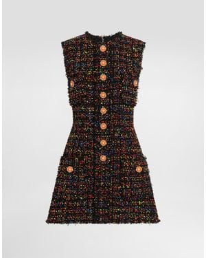Dolce & Gabbana Tweed Dress - Black