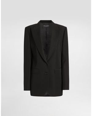 Dolce & Gabbana Wool Gabardine Jacket - Black