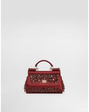 Dolce & Gabbana Small Sicily Handbag - Red
