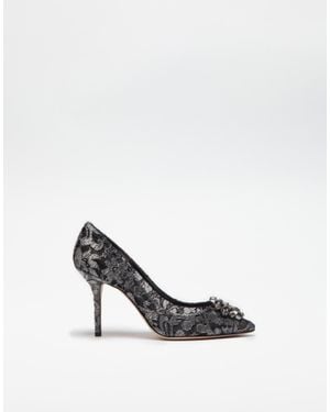 Dolce & Gabbana Charmant Lace Bellucci Court Shoes - Multicolour