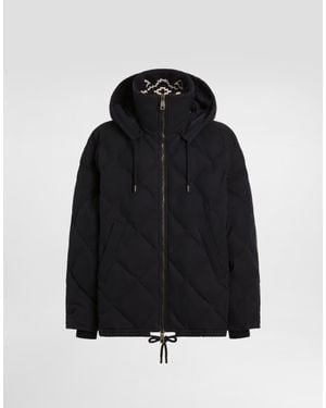 Dolce & Gabbana Quilted Cotton Padded Jacket - Black