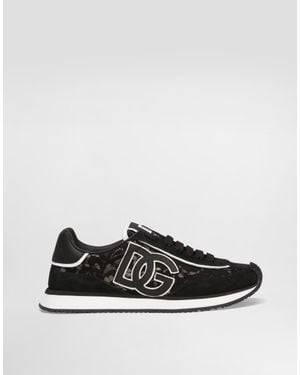 Dolce & Gabbana Sports Shoes With Logo - Black