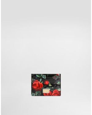 Dolce & Gabbana Polished Calfskin Card Holder - White