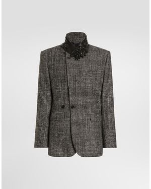 Dolce & Gabbana Sinatra Single-Breasted Jacket - Grey