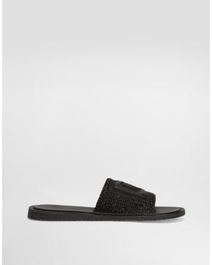 Dolce & Gabbana Raffia Crochet Slipper - ホワイト