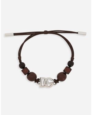 Dolce & Gabbana Pulsera De Cuerda Con Logotipo Dg - Multicolor
