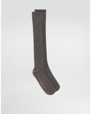 Dolce & Gabbana Ribbed Socks - White