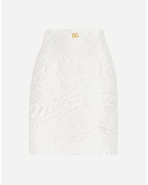 スカート DG2669 STRETCH VISCOSE KNIT MINI SKIRT WITH DG LOGO FXO11TJFMGV_N0000_0.jpg