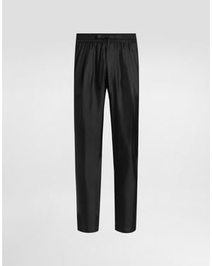 Dolce & Gabbana Silk Twill Jogging Trousers - ブラック