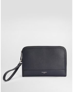 Dolce & Gabbana Clutch-Tasche Atene Aus Kalbsleder - Blau