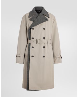 Dolce & Gabbana Double-Breasted Padded Trench Coat - Natural
