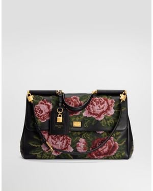 Dolce & Gabbana Maxi My Sicily Handbag - Black