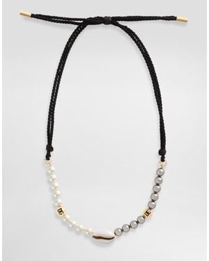 Dolce & Gabbana Dg Cord Necklace - White