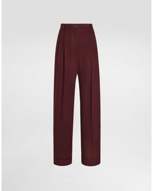 Dolce & Gabbana Cashmere Trousers - レッド