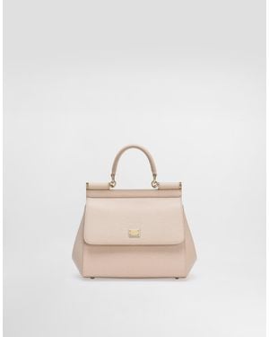 Dolce & Gabbana 'Sicily Medium' Shoulder Bag - Natural