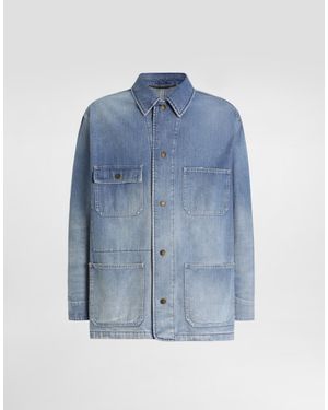 Dolce & Gabbana Button-Fastening Jacket - Blue