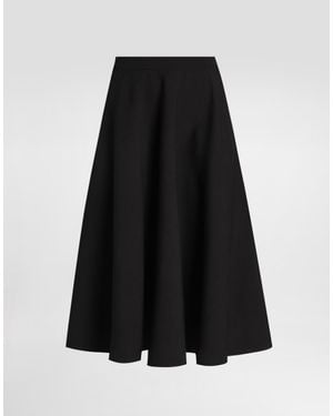 Dolce & Gabbana Wool Midi Skirt - ブラック