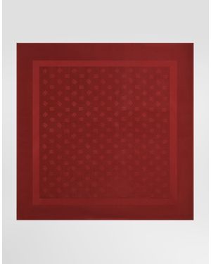 Dolce & Gabbana Stola 135X135 Aus Seide Mit Logo-Jacquard - Rot