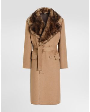 Dolce & Gabbana Double-Breasted Coat - Natural