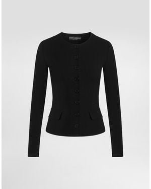 Dolce & Gabbana Dolce & Gabbana Wool Blazer Jacket - Black