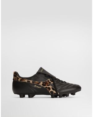 Dolce & Gabbana X Diadora Calfskin Trainers - Black