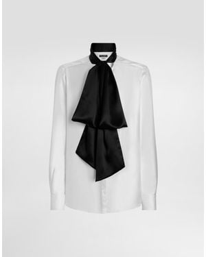 Dolce & Gabbana Silk Twill Shirt - Blanco