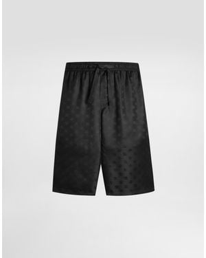 Dolce & Gabbana Dg Logo Jacquard Trousers - Black