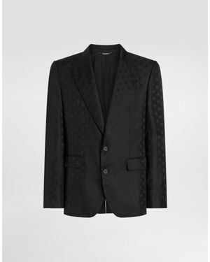 Dolce & Gabbana Sicilia Light Single-Breasted Silk Twill Jacket - Black