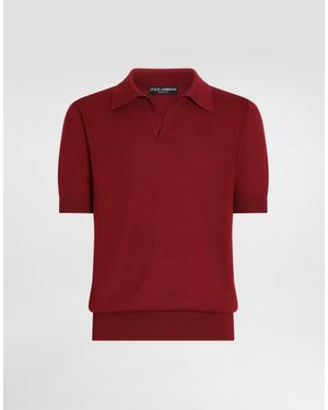 Dolce & Gabbana Polo En Cachemire - Rouge
