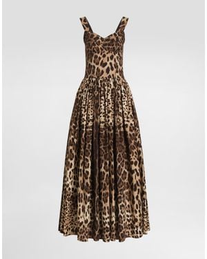 Dolce & Gabbana Leo- Poplin Dress - Multicolour