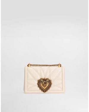 Dolce & Gabbana Medium Devotion Shoulder Bag - Natural