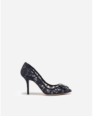 Dolce & Gabbana Lace Pumps With Brooch Detailing - Bianco