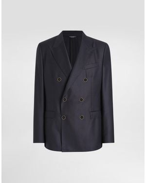 Dolce & Gabbana Double-Breasted Taormina Jacket - Bleu