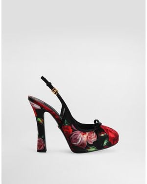Dolce & Gabbana Satin Slingbacks - Multicolor
