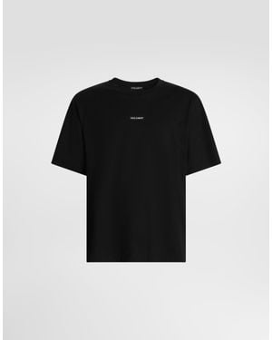 Dolce & Gabbana Cotton T-Shirt - Black
