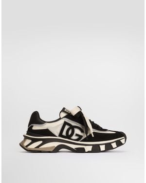 Dolce & Gabbana Dg Country Road Nylon And Leather Trainers - White