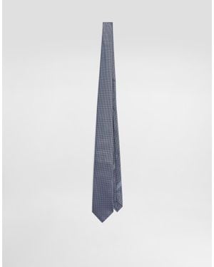 Dolce & Gabbana Micro-Design Jacquard Tie - Weiß