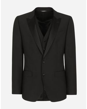 Dolce & Gabbana 3-Piece Wool Suit - Black