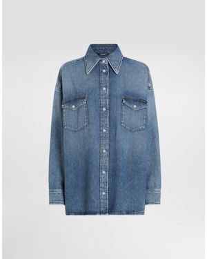 Dolce & Gabbana Oversize Denim Shirt - Blue