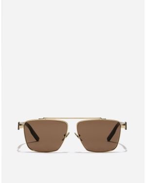 Dolce & Gabbana Metal Plaque Sunglasses - Metallic