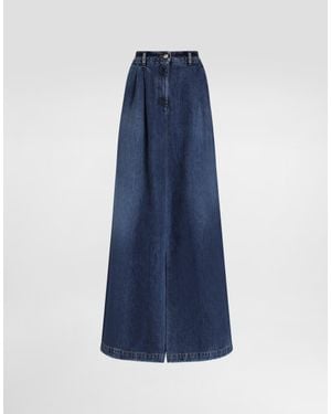 Dolce & Gabbana Long Denim Skirt - Blue