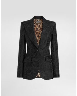 Dolce & Gabbana Turlington Brocade Jacket - Black