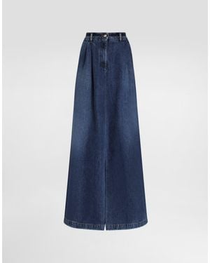 Dolce & Gabbana Long Denim Skirt - ブルー