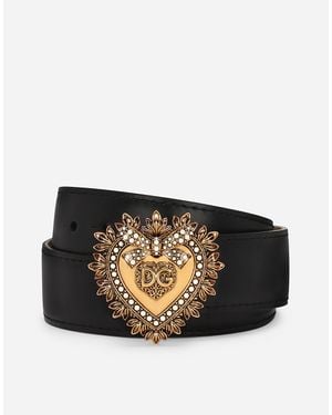 Dolce & Gabbana Devotion ベルト リュクスレザー - ブラック
