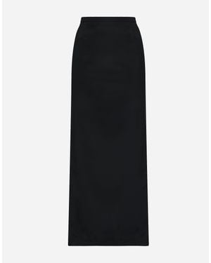Dolce & Gabbana High-Slit Cady Maxi Skirt - Black