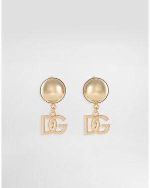 Dolce & Gabbana Dg Clip Earrings - White