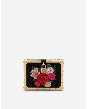 Dolce & Gabbana Bolso Dolce Box De Punto De Rafia - Rojo
