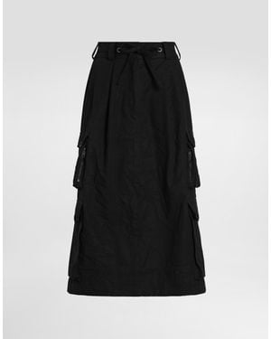 Dolce & Gabbana Cotton Cargo Skirt - Black