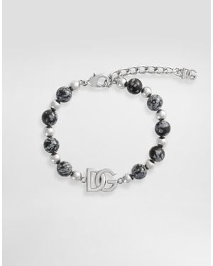 Dolce & Gabbana Dg Logo And Spheres Bracelet - ブルー